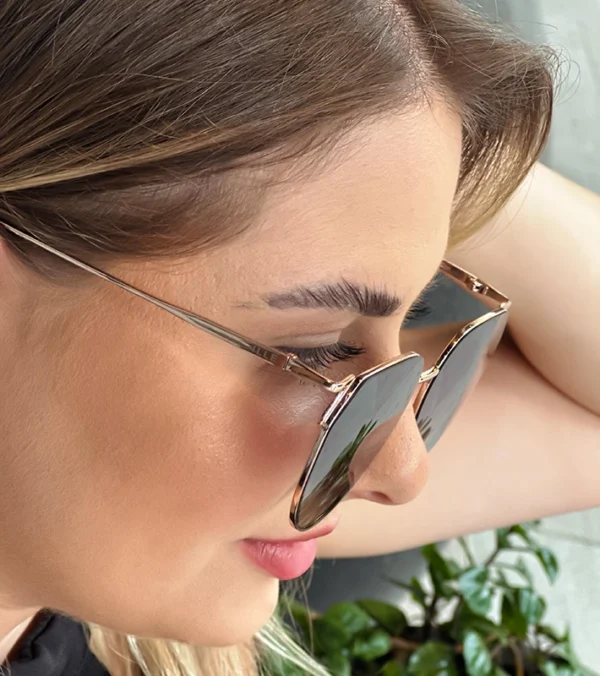 Óculos de Sol Vic Dourado Lentes Cinza Degrade 3 copiar